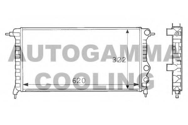 AUTOGAMMA 100872 Радіатор, охолодження двигуна