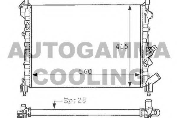 AUTOGAMMA 100890 Радіатор, охолодження двигуна