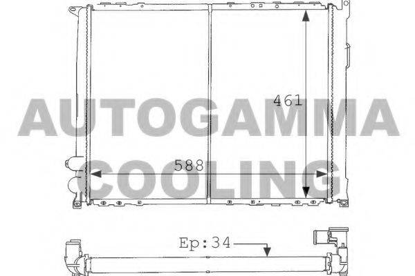 AUTOGAMMA 100908 Радіатор, охолодження двигуна