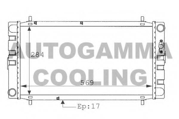 AUTOGAMMA 100923 Радіатор, охолодження двигуна
