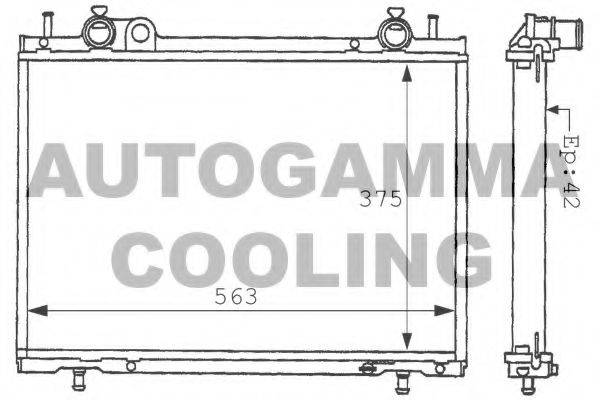 AUTOGAMMA 101178 Радіатор, охолодження двигуна