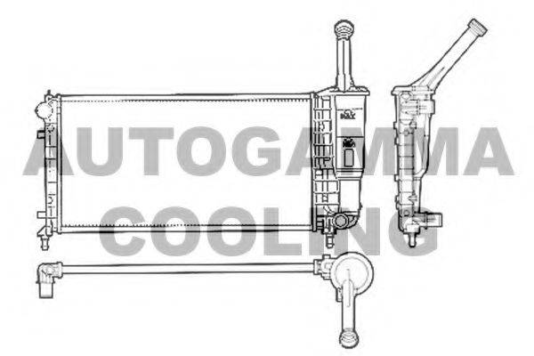 AUTOGAMMA 103757 Радіатор, охолодження двигуна