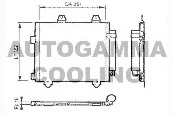 AUTOGAMMA 104452 Конденсатор, кондиціонер