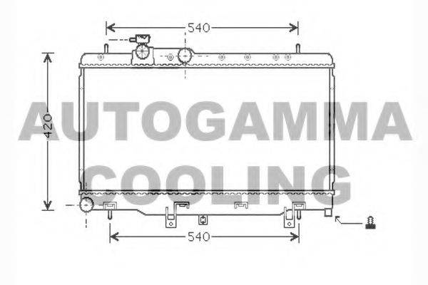 AUTOGAMMA 104475 Радіатор, охолодження двигуна