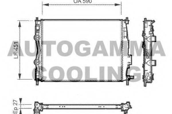 AUTOGAMMA 104529 Радіатор, охолодження двигуна