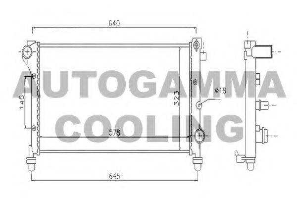 AUTOGAMMA 104637 Радіатор, охолодження двигуна