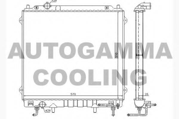 AUTOGAMMA 104646 Радіатор, охолодження двигуна