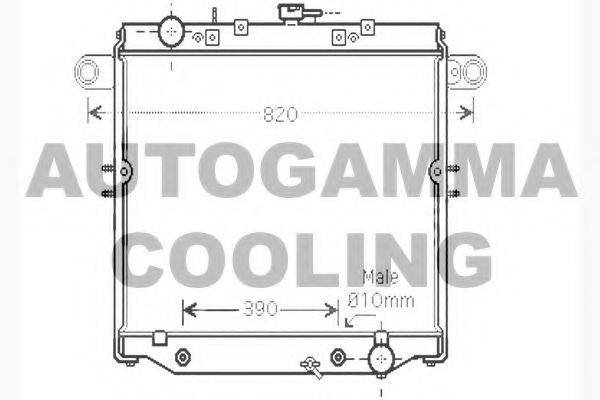 AUTOGAMMA 104740 Радіатор, охолодження двигуна
