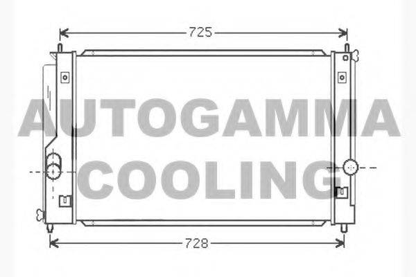 AUTOGAMMA 104741 Радіатор, охолодження двигуна