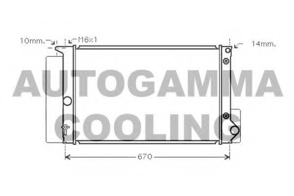 AUTOGAMMA 105180 Радіатор, охолодження двигуна