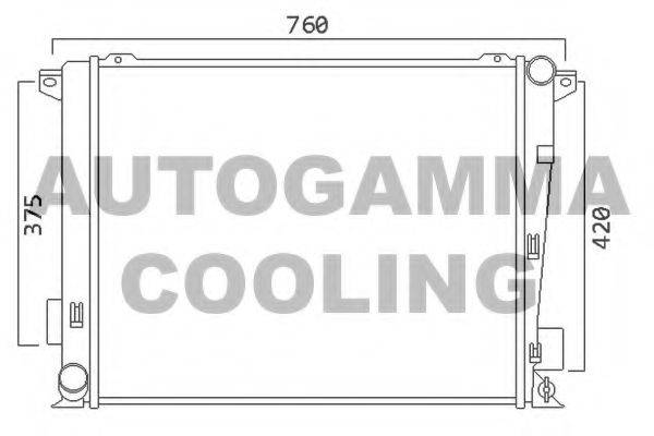 AUTOGAMMA 105799 Радіатор, охолодження двигуна