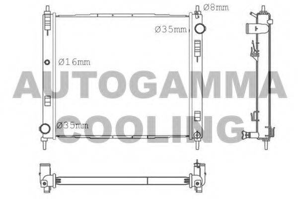 AUTOGAMMA 107230 Радіатор, охолодження двигуна