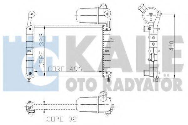 KALE OTO RADYATOR 101500 Радіатор, охолодження двигуна