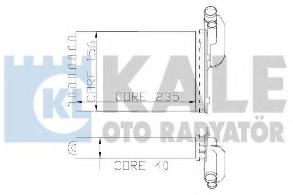 KALE OTO RADYATOR 110000 Теплообмінник, опалення салону