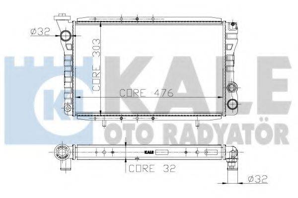 KALE OTO RADYATOR 135500 Радіатор, охолодження двигуна