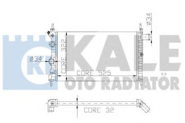 KALE OTO RADYATOR 177300 Радіатор, охолодження двигуна