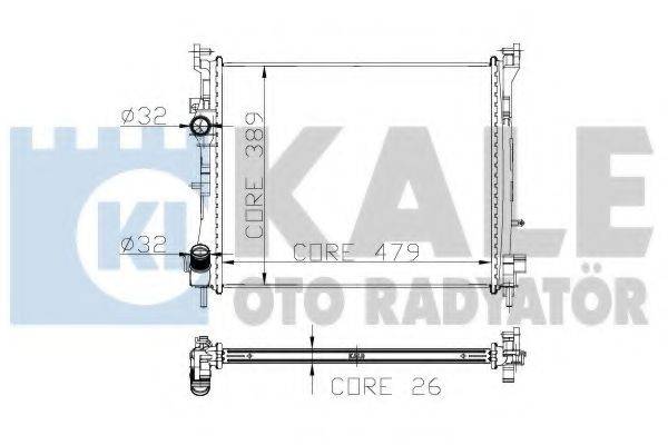 KALE OTO RADYATOR 226500 Радіатор, охолодження двигуна