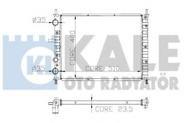 KALE OTO RADYATOR 231200 Радіатор, охолодження двигуна