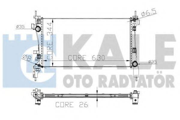 KALE OTO RADYATOR 320600 Радіатор, охолодження двигуна