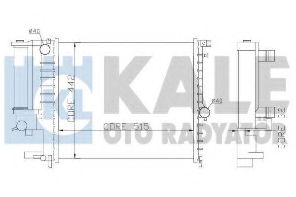 KALE OTO RADYATOR 348800 Радіатор, охолодження двигуна