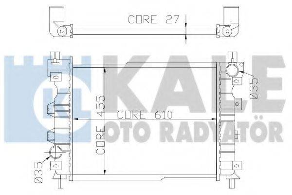 KALE OTO RADYATOR 350800 Радіатор, охолодження двигуна