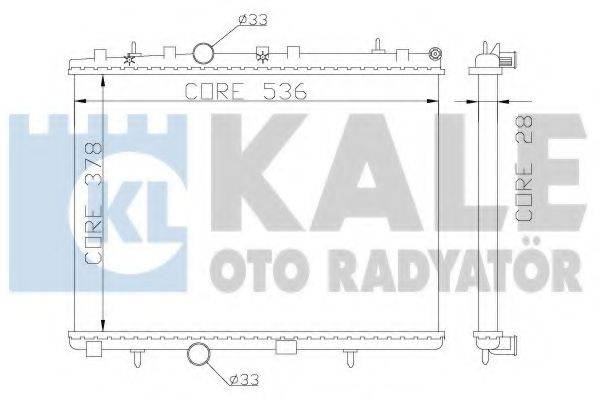 KALE OTO RADYATOR 352500 Радіатор, охолодження двигуна