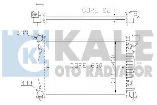 KALE OTO RADYATOR 352900 Радіатор, охолодження двигуна