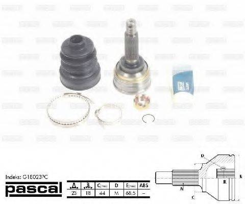 PASCAL G18023PC Шарнірний комплект, приводний вал