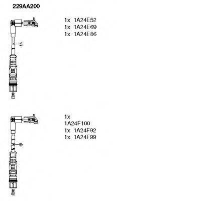 BREMI 229AA200 Комплект дротів запалювання