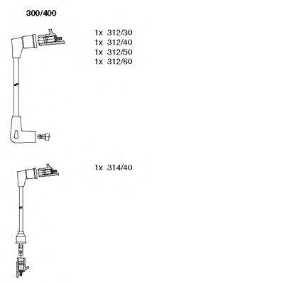BREMI 300400 Комплект дротів запалювання
