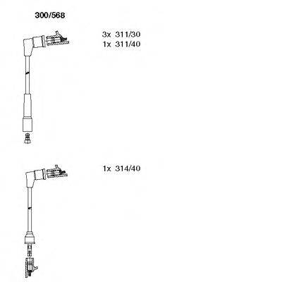 BREMI 300568 Комплект дротів запалювання