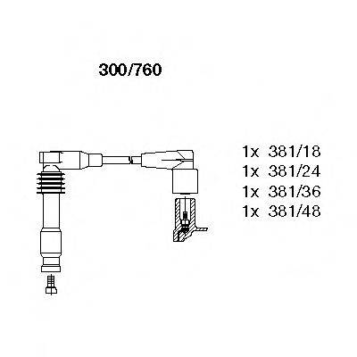 BREMI 300760 Комплект дротів запалювання