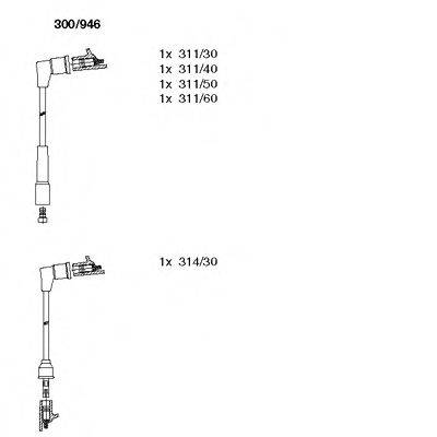 BREMI 300946 Комплект дротів запалювання