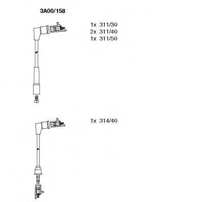 BREMI 3A00158 Комплект дротів запалювання