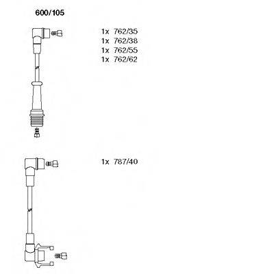 BREMI 600105 Комплект дротів запалювання