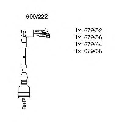 BREMI 600222 Комплект дротів запалювання