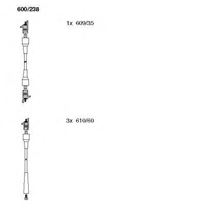 BREMI 600238 Комплект дротів запалювання