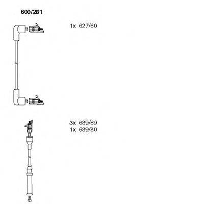 BREMI 600281 Комплект дротів запалювання