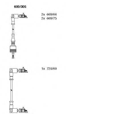 BREMI 600305 Комплект дротів запалювання