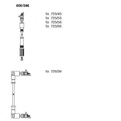 BREMI 600346 Комплект дротів запалювання