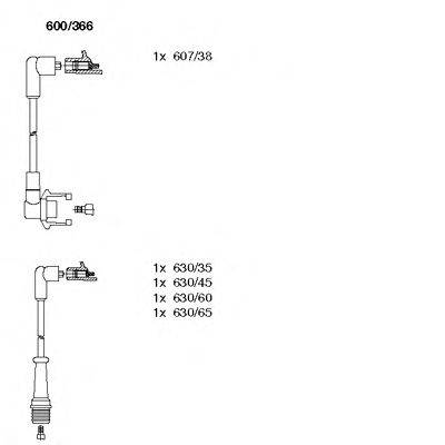 BREMI 600366 Комплект дротів запалювання