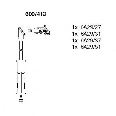 BREMI 600413 Комплект дротів запалювання