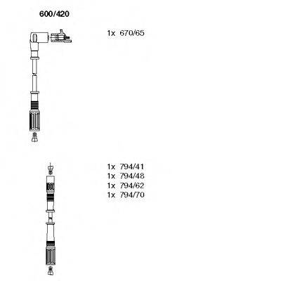 BREMI 600420 Комплект дротів запалювання