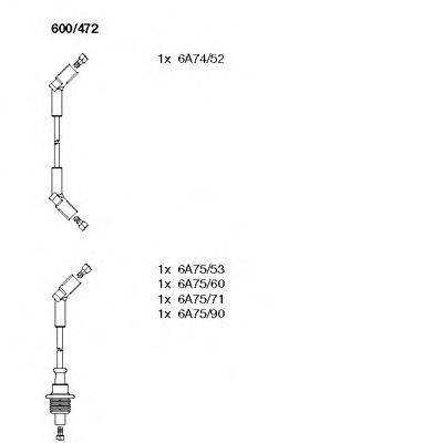 BREMI 600472 Комплект дротів запалювання