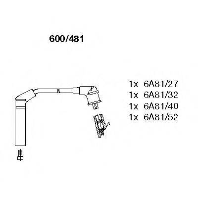 BREMI 600481 Комплект дротів запалювання