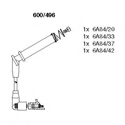 BREMI 600496 Комплект дротів запалювання