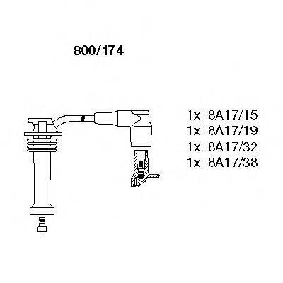 BREMI 800174 Комплект дротів запалювання