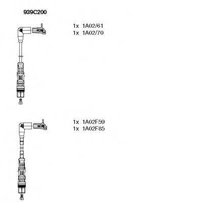 BREMI 939C200 Комплект дротів запалювання