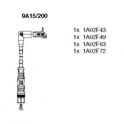 BREMI 9A15200 Комплект дротів запалювання