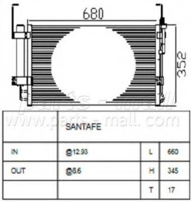 PARTS-MALL PXNCA014 Конденсатор, кондиціонер